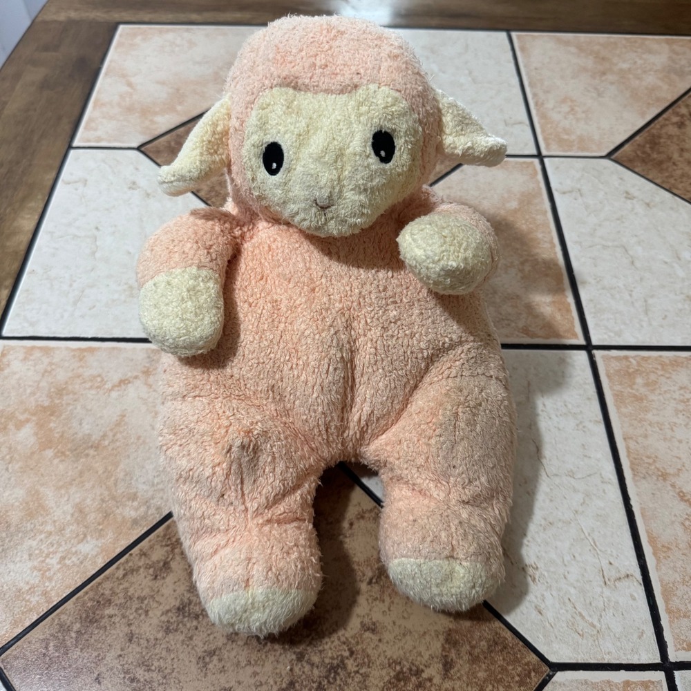 Ty Plush Lamb Kids Vintage 1999 Lullaby Sheep Pink Small rattle plush